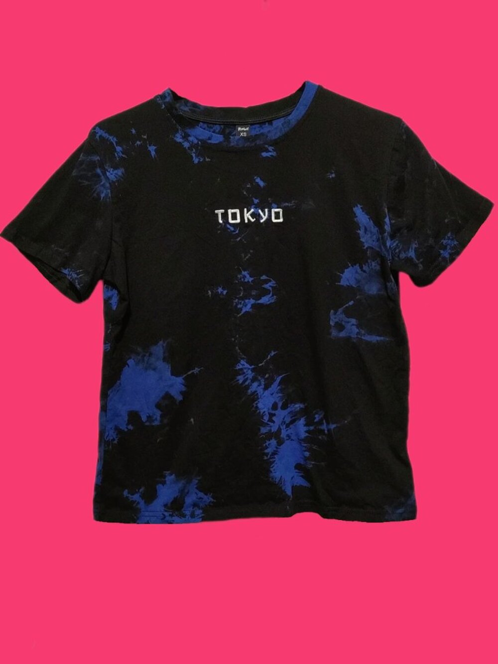 Black & Blue 'Tokyo' Tie-Dye Tee